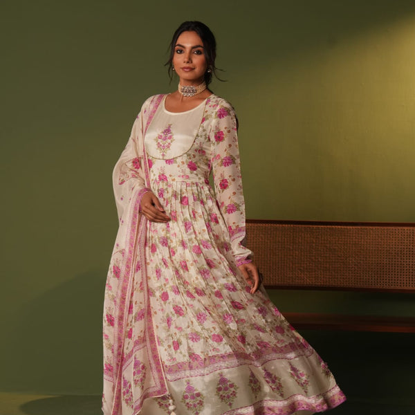 Multicolour Printed Kaftan Style Co-ord Set Pink and Yellow