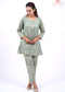 Mulson Green Embroidered Kurta Set