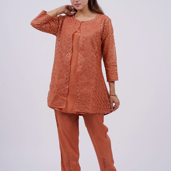 Coord set for women Mulson Orange Set