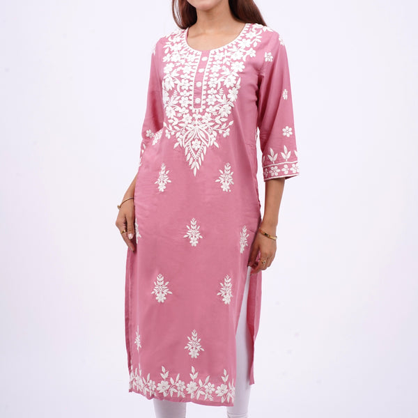 Mulson cotton chikankari suit set Floral Embroidered Kurta for Women