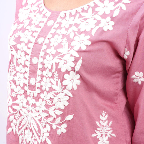 Mulson cotton chikankari suit set Floral Embroidered Kurta for Women