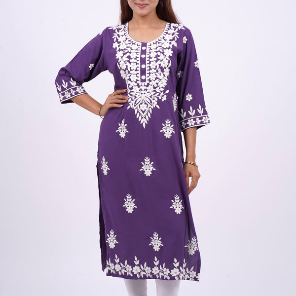 Mulson cotton chikankari suit set Floral Embroidered Kurta for Women