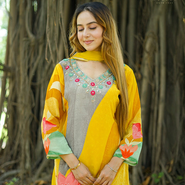 Yellow Kurta Set for women