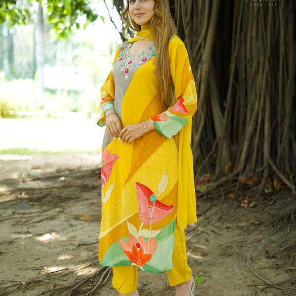 Yellow Kurta Set for women