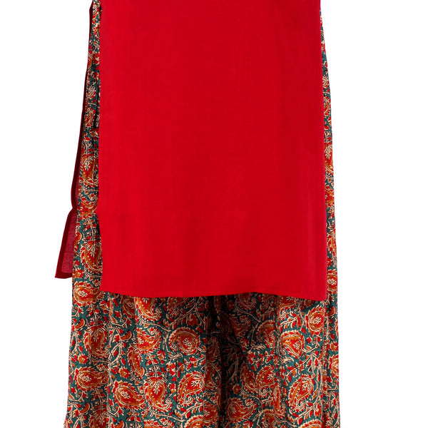 Pure Cotton kurta palazzo set with Dupatta