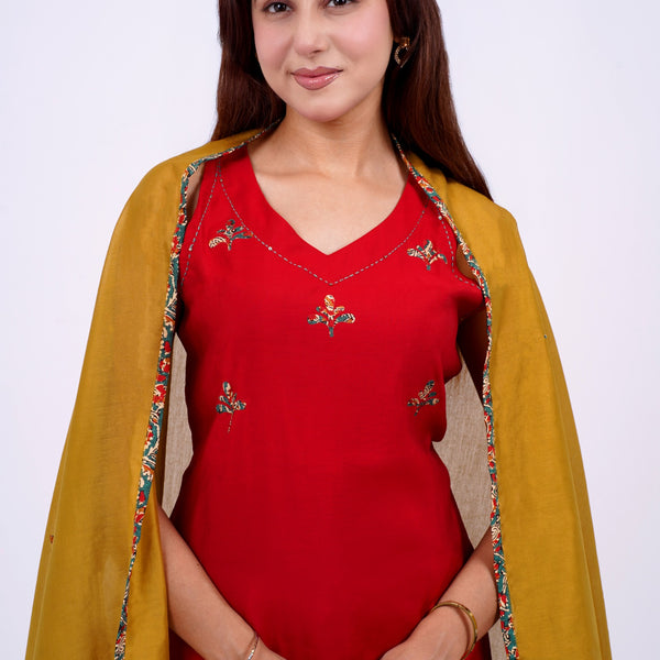 Pure Cotton kurta palazzo set with Dupatta