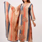 Beige Multicolor Striped Kurta Set with Embroidered Neck – Mulson