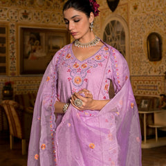 Cotton suit for women Gulab Pink Embroidered Suit Set
