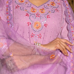 Cotton suit for women Gulab Pink Embroidered Suit Set